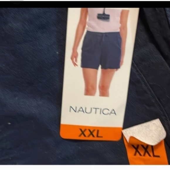 Nautica Women's Linen Blend Pull-On Short Navy XXL NWT - Picture 3 of 4